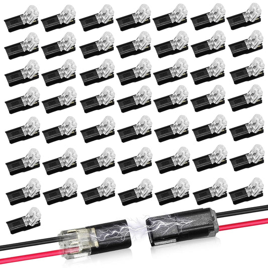 Double-Wire Plug-in Connector Led Light Strip Connectors 2 Pin