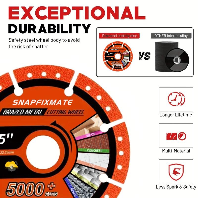 ️SNAPFIXMATE 3PCS 4.5" Multi-Material Cutting Blades