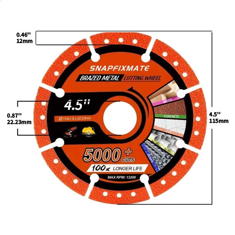 ️SNAPFIXMATE 3PCS 4.5" Multi-Material Cutting Blades