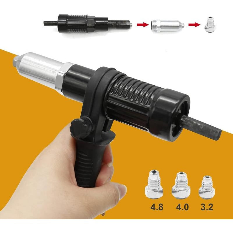 Pop Rivet Gun Tool Rivet Drill Attachment Power Drill Tool Kit