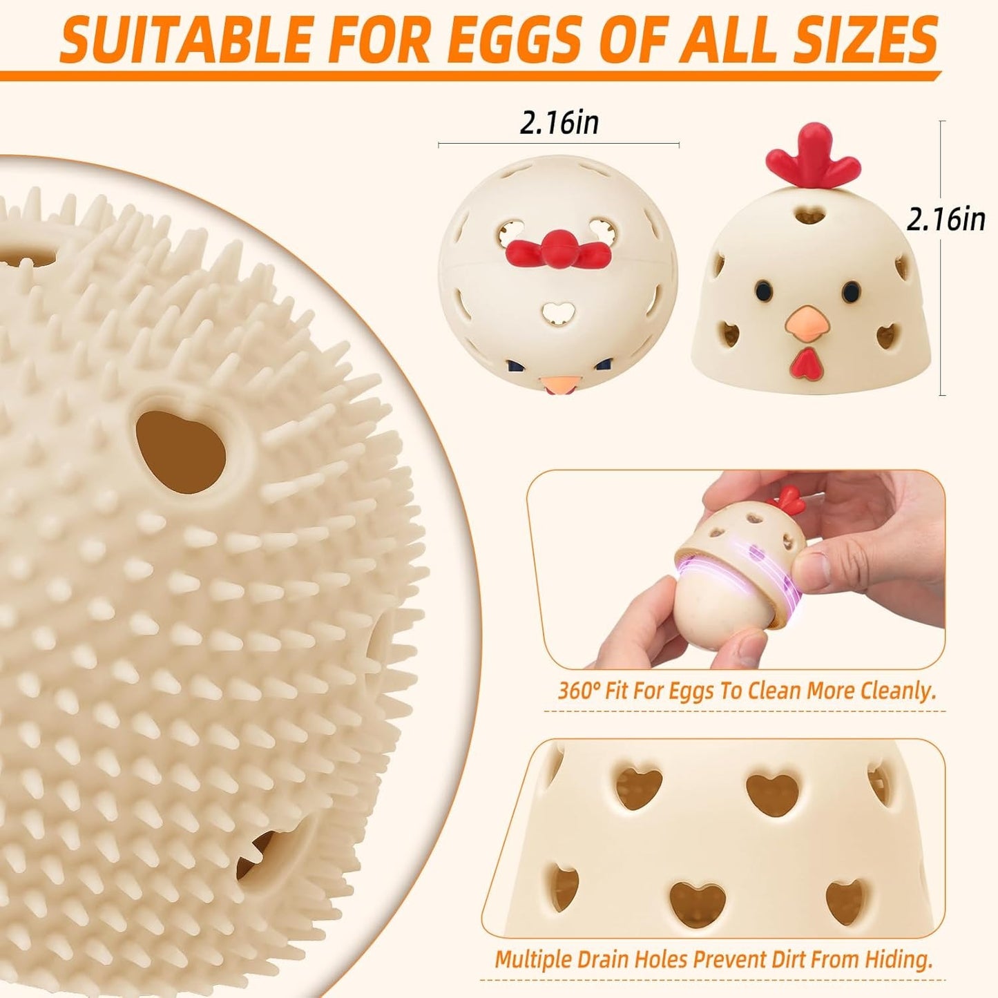 Silicone Egg Cleaner Brush