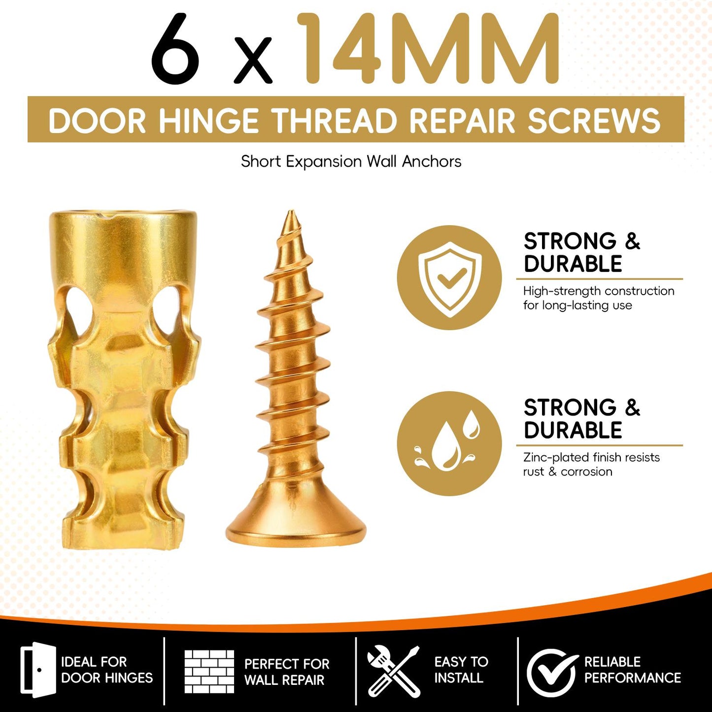6*14mm Door Hinge Thread Repair Screws