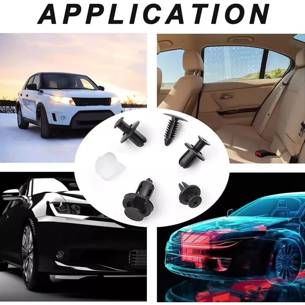 100PCS Car Clips & Plastic Rivets Kit